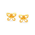 Contemporary Gold Butterfly Stud Earrings For Kids,,hi-res 
