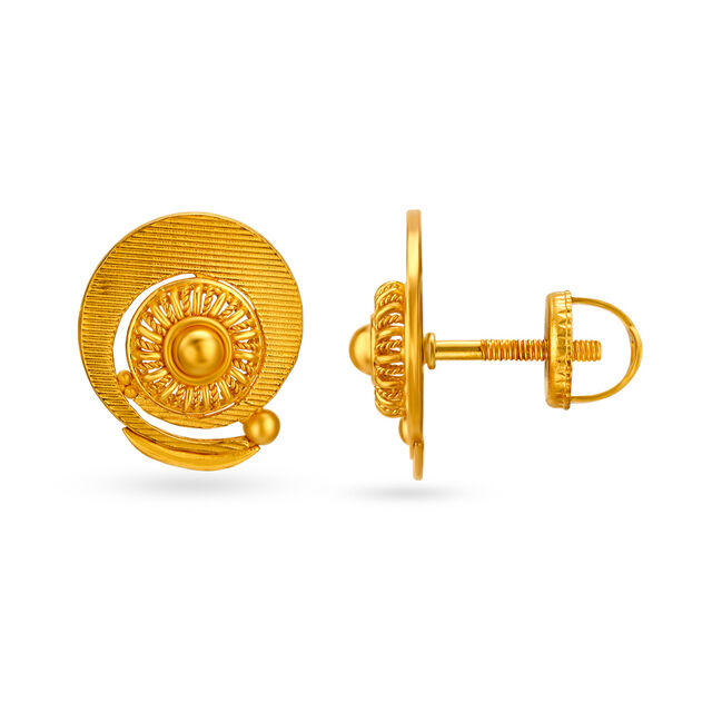 Eccentric Gold Antique Stud Earrings 2