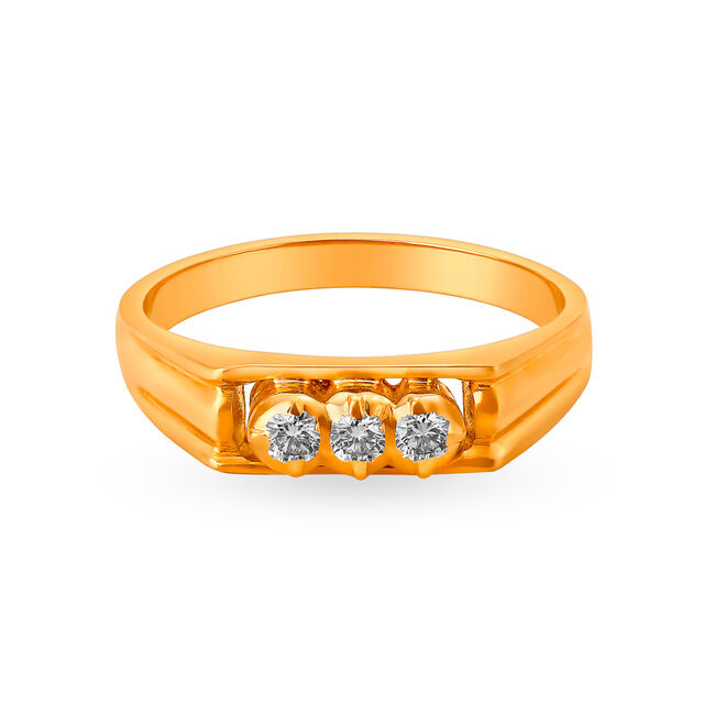 Heavenly Trio 22 Karat Gold And Diamond ring,,hi-res