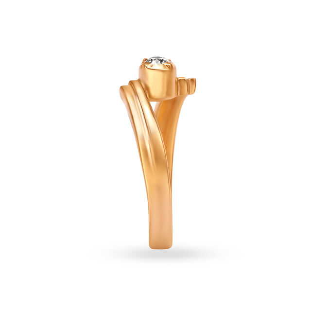 Sculptural Wave Gold Ring,,hi-res