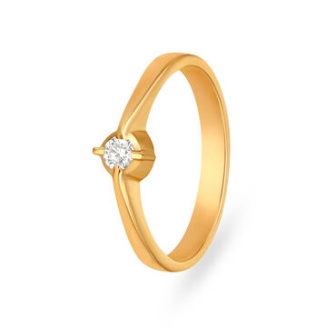 Graceful Single Stone Diamond Finger Ring
