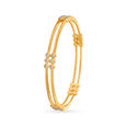 Sleek Diamond Encrusted Gold Bangle,,hi-res 2