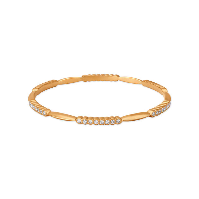 Charming Geometric Diamond Bangle 2