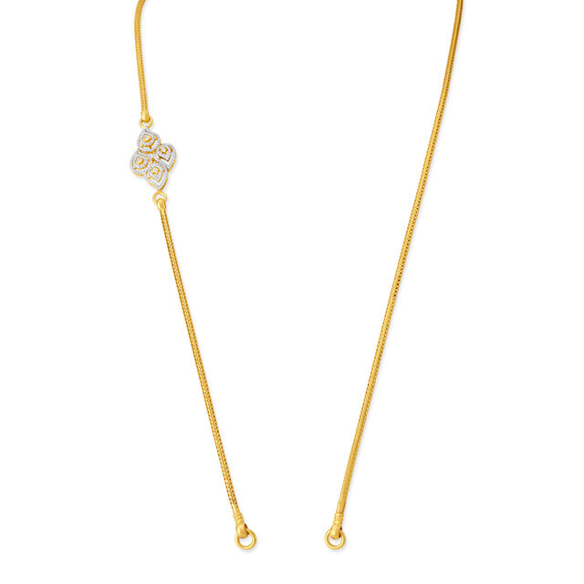 Magnificent Yellow Gold And Diamond Paisley Cluster Chain,,hi-res 