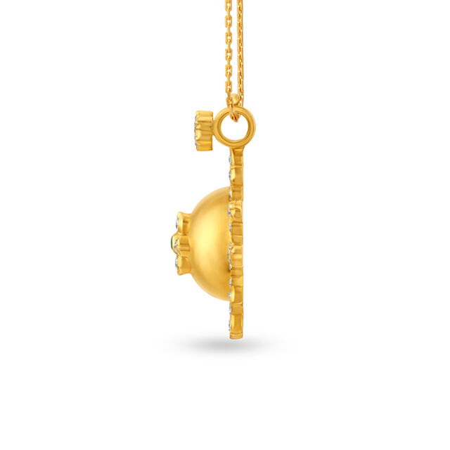 Radiant Sun Gold and Diamond Pendant with Emerald,,hi-res 2