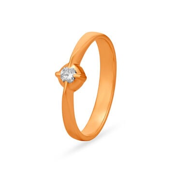 Diamond Finger Ring With Single Stone