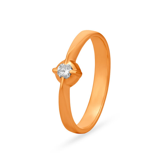 Diamond Finger Ring With Single Stone,,hi-res