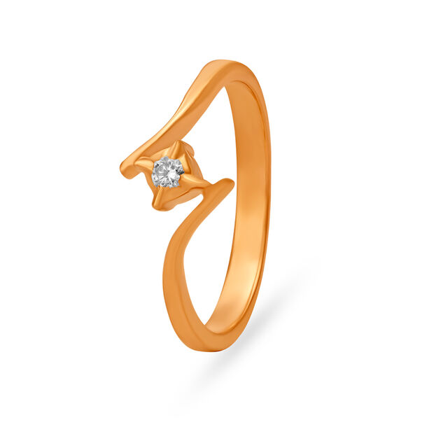 Fancy Cut Single Stone Diamond Finger Ring