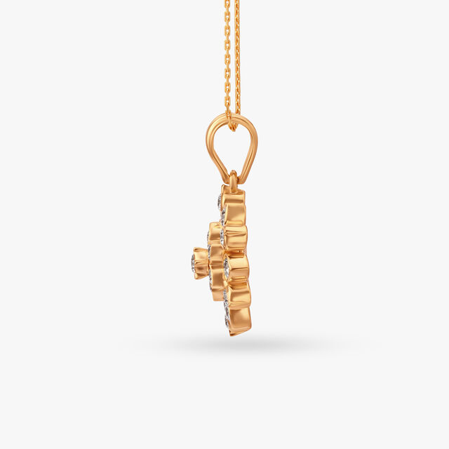 Statement Of Style Floral Diamond Pendant 2