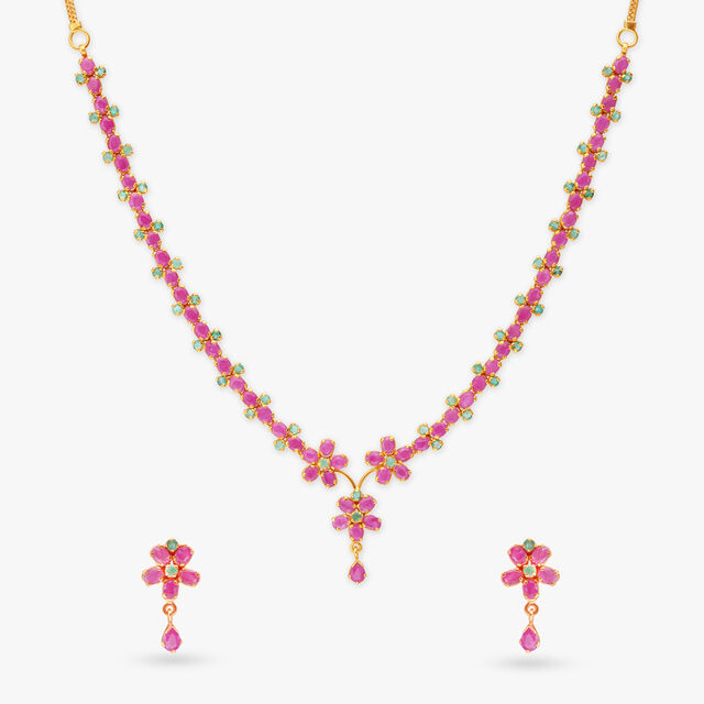 Elegant Gold Necklace Set 