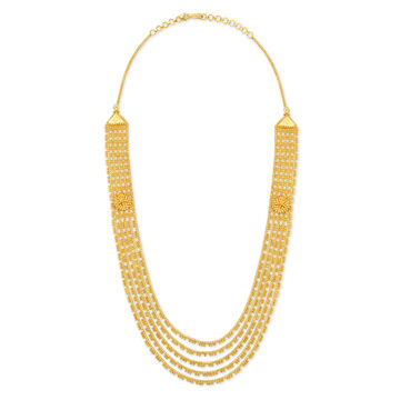 Dazzling Yellow Gold Beaded Haaram