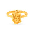Royal 22 Karat Yellow Gold Lord Ganesha Finger Ring,,hi-res 2