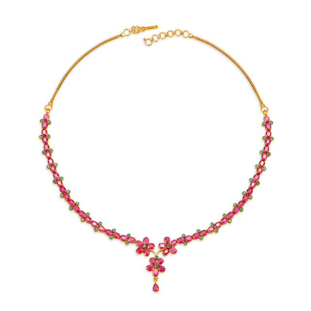 Geetika Emerald and Ruby Neckwear,,hi-res 