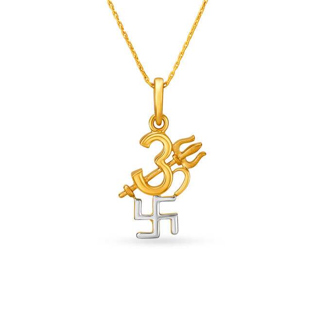 Religious Gold Pendant,,hi-res