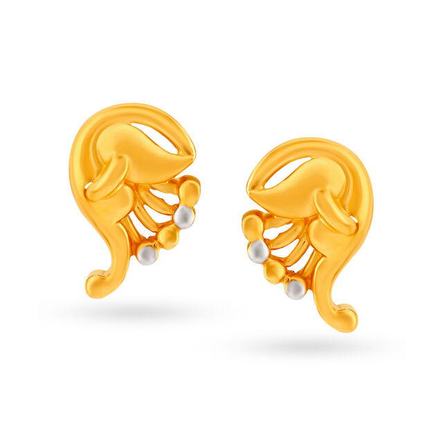 Fancy Gold Stud Earrings 