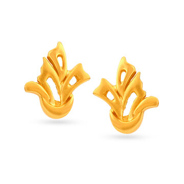 Fancy Gold Floral Studs
