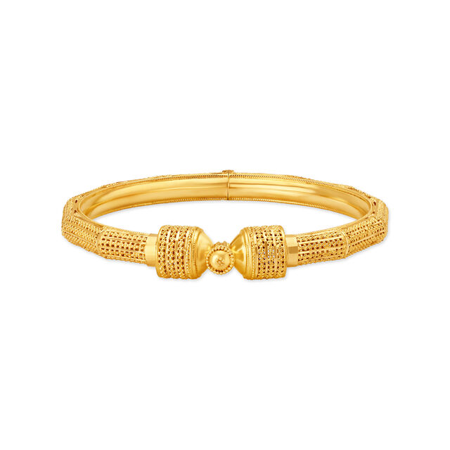 Distinctive 22 Karat Yellow Gold Segmented Bangle 