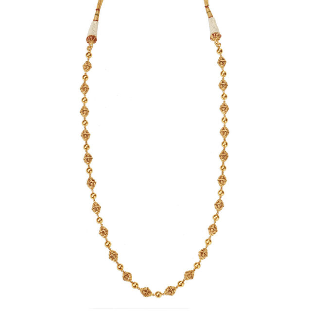 Mystical Yellow Gold Beaded Necklace 