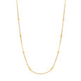 18 KT Yellow Gold Carved Snazzy Chain With Magical Multi Designs 
