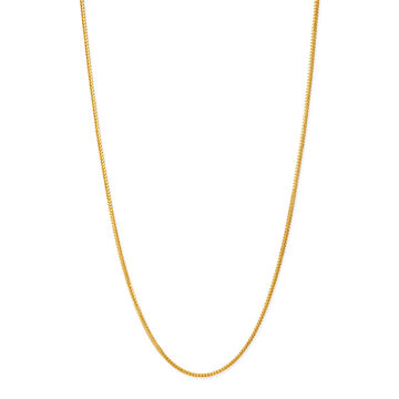 18 KT Yellow Gold Effulgent Subtle Heart Carved Motif Gold Chain