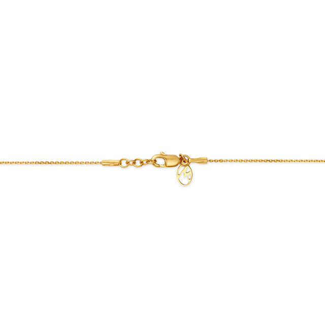 18KT Yellow Gold Textured Beaded Chain 2