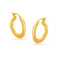 18 KT Yellow Gold Dazzling Elegant Hoop Earrings,,hi-res 
