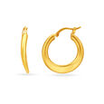 18 KT Yellow Gold Dazzling Elegant Hoop Earrings,,hi-res 2