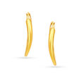 18 KT Yellow Gold Dazzling Elegant Hoop Earrings,,hi-res 4