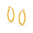 18 KT Yellow Gold Stylish Classy Hoop Earrings,,hi-res 