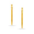 18 KT Yellow Gold Stylish Classy Hoop Earrings,,hi-res 4