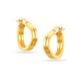 18 KT Yellow Gold Subtle Glamorous Hoop Earrings,,hi-res 