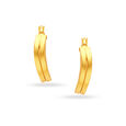 18 KT Yellow Gold Subtle Glamorous Hoop Earrings,,hi-res 4