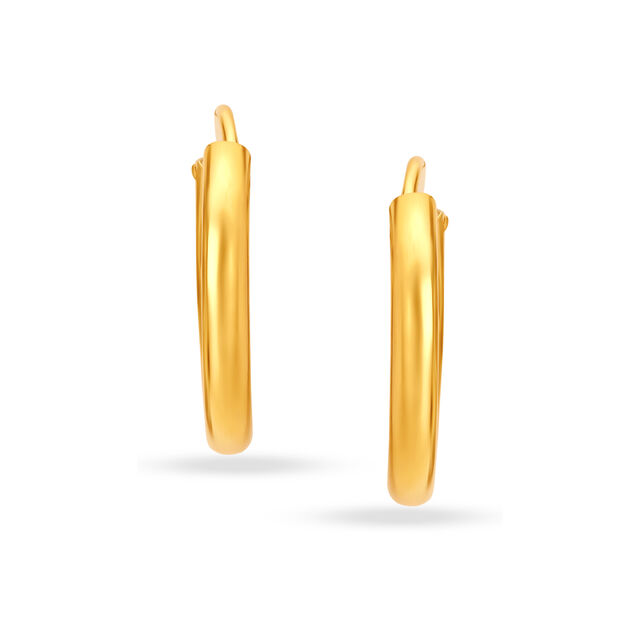 18 KT Yellow Gold Timeless Stylish Hoop Earrings,,hi-res 4