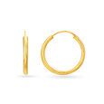 18 KT Yellow Gold Graceful Textured Hoop Earrings,,hi-res 2