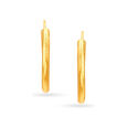 18 KT Yellow Gold Graceful Textured Hoop Earrings,,hi-res 4