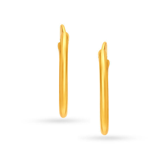 18 KT Yellow Gold Minimalistic Dainty Hoop Earrings,,hi-res 3