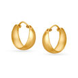 18 KT Yellow Gold Alluring Minimalistic Hoop Earrings 