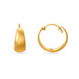 18 KT Yellow Gold Alluring Minimalistic Hoop Earrings 2