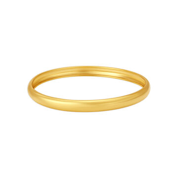 18 KT Yellow Gold Sublime Minimal Bangles (Single Bangle)