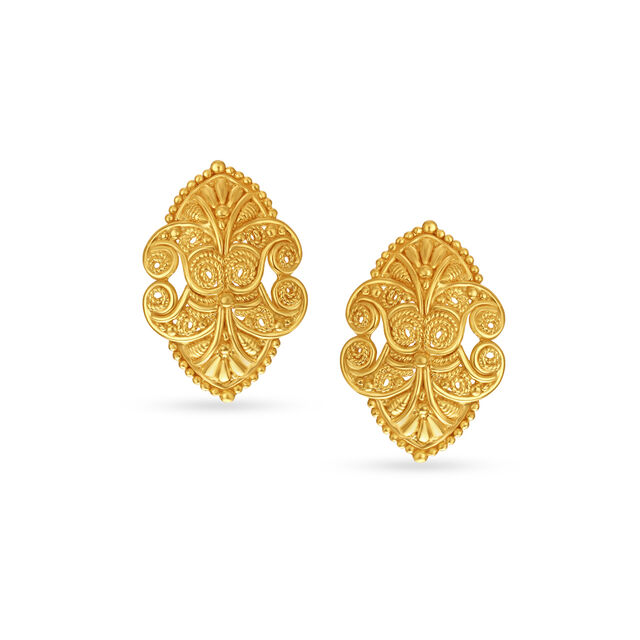 Buy Fancy Small Stud Earrings at Best Price | Tanishq UAE