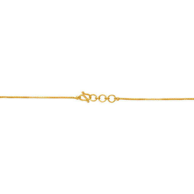 Letter O Gold Pendant with Chain For Kids