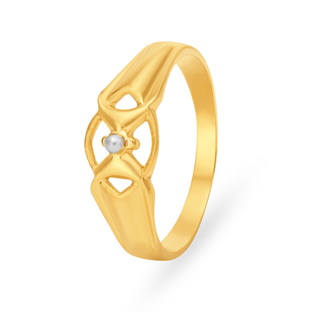 Exquisite 22 Karat Yellow Gold Leaf Inspired Finger Ring,,hi-res