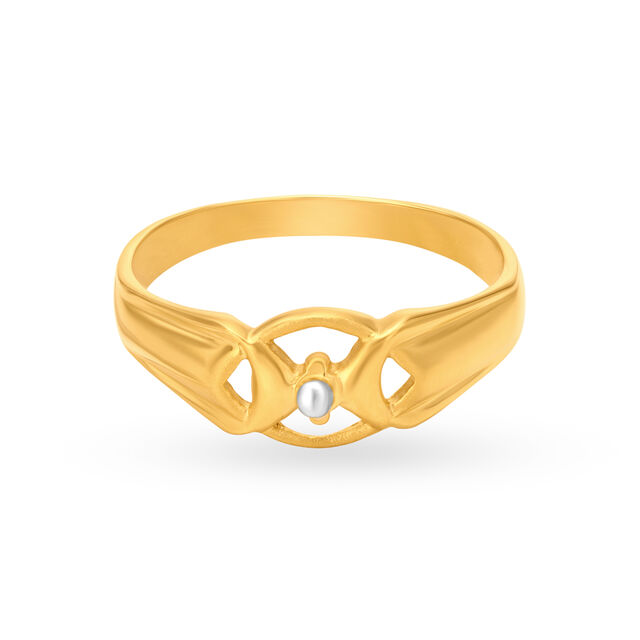 Exquisite 22 Karat Yellow Gold Leaf Inspired Finger Ring,,hi-res
