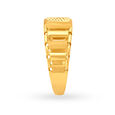 Stylish Gold Mesh Ring for Men,,hi-res 3