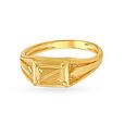 Striking 22 Karat Yellow Gold Etched Finger Ring,,hi-res 2