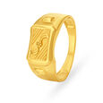 Stunning 22 Karat Yellow Gold Floral Engraved Finger Ring,,hi-res 