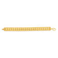 Ornate 22 Karat Yellow Gold Embossed Link Bracelet 