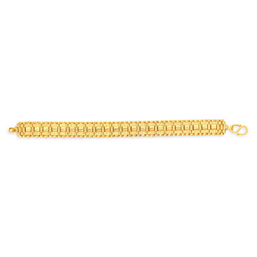 Ornate 22 Karat Yellow Gold Embossed Link Bracelet