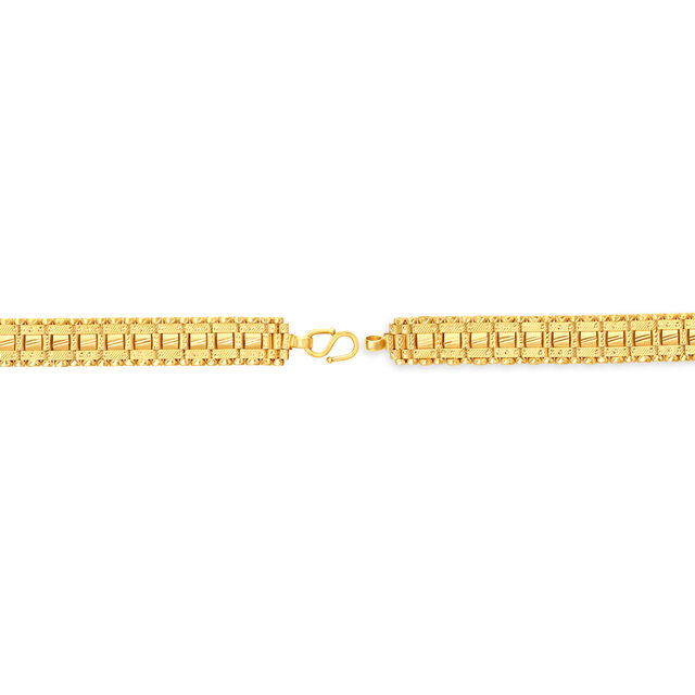 Ornate 22 Karat Yellow Gold Embossed Link Bracelet 2