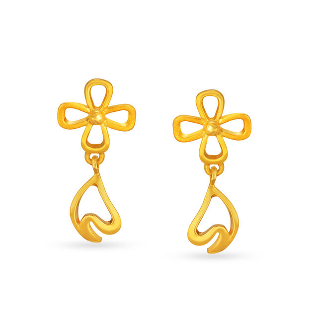 22 Karat Gold Drop Earrings,,hi-res